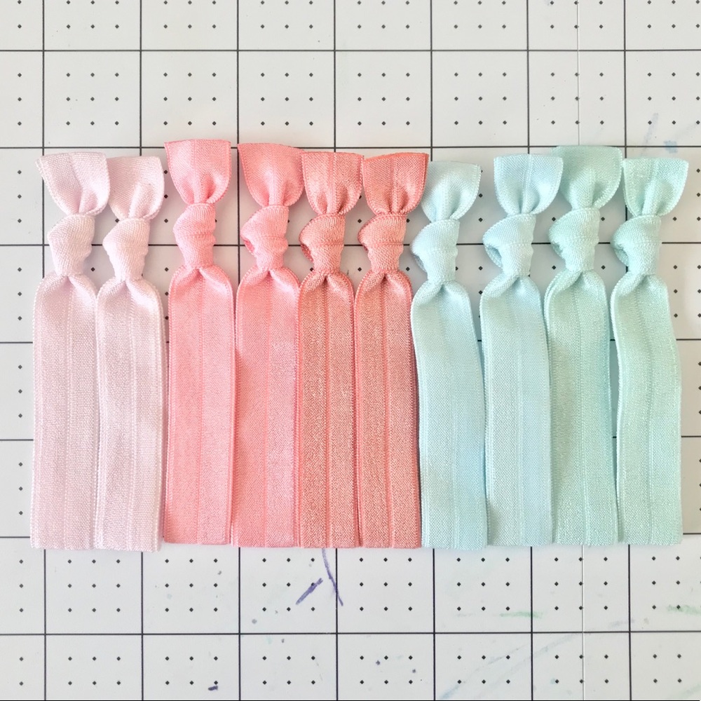 26 Fold Over Elastic Hair Ties